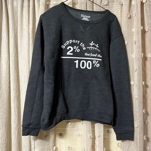 Western/agriculture graphic crewneck